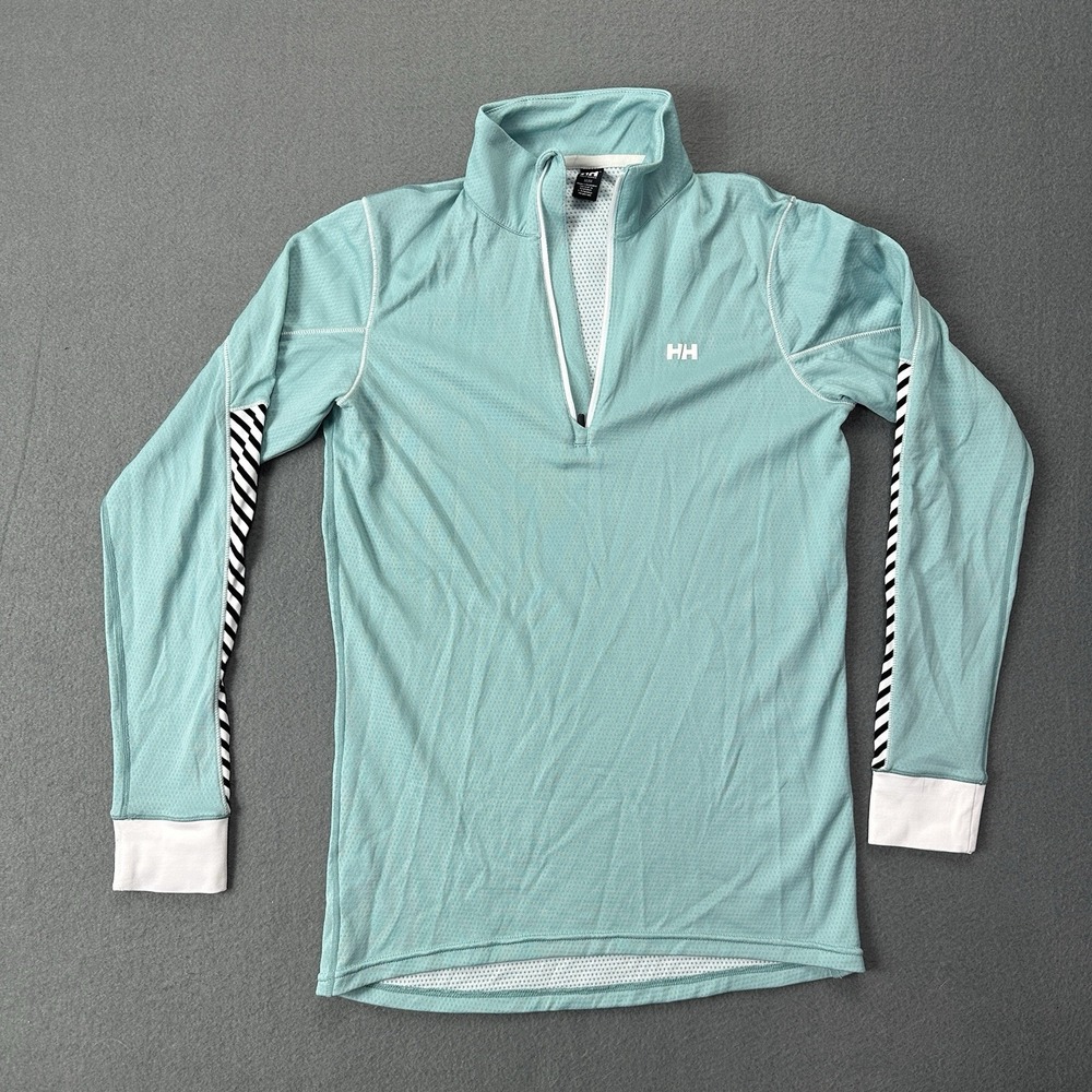 Helly Hansen Blue Long Sleeve 1/4 Zip Midlayer Women's Shirt Base layer M
